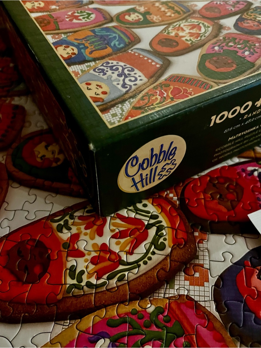 Matryoshka Nesting Doll Cookies 1000 Piece Jigsaw Puzzle Cobble Hill - Picture 5 of 6